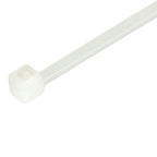 Gocableties White Cable Ties, 300mm x 3.6mm, Pack of 100, 12" Premium Nylon Zip Ties Clear/Natural, Multi-Purpose Plastic Tie Wraps, Secure Self-Locking Mechanism, for Home, Garden, Office and DIY