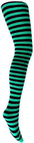 MYSASI Girls Striped Tights – Soft & Stretchy – Ages 6–14 – Perfect for School, Dance, Everyday Wear & Halloween - Kids Striped Machine washable tights - Halloween and party tights for kids