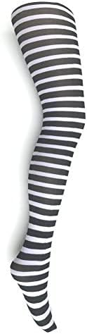 MYSASI Girls Striped Tights – Soft & Stretchy – Ages 6–14 – Perfect for School, Dance, Everyday Wear & Halloween - Kids Striped Machine washable tights - Halloween and party tights for kids