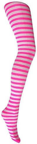 MYSASI Girls Striped Tights – Soft & Stretchy – Ages 6–14 – Perfect for School, Dance, Everyday Wear & Halloween - Kids Striped Machine washable tights - Halloween and party tights for kids