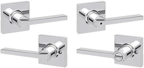 Kwikset Casey Privacy Door Lever with Lock, Matte Black