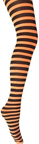 MYSASI Girls Striped Tights – Soft & Stretchy – Ages 6–14 – Perfect for School, Dance, Everyday Wear & Halloween - Kids Striped Machine washable tights - Halloween and party tights for kids
