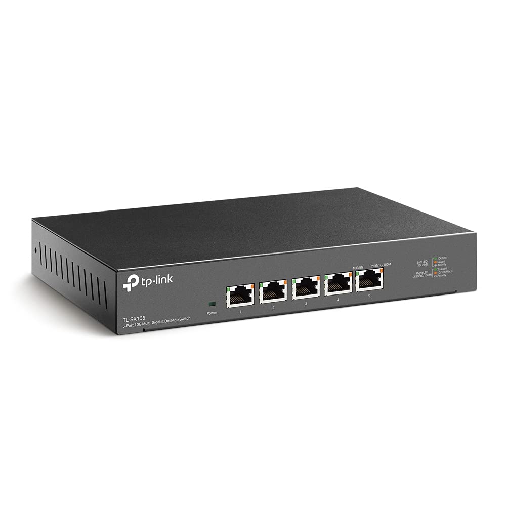 TP-Link TL-SG105S 5-Port Gigabit Network Switch, Metal Ethernet Splitter