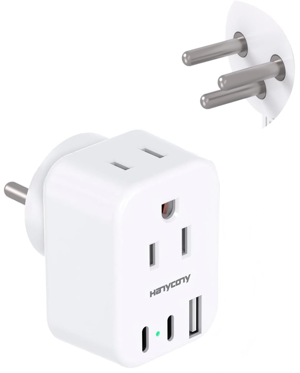 European Travel Plug Adapter, International Power Adapter, US to Europe
