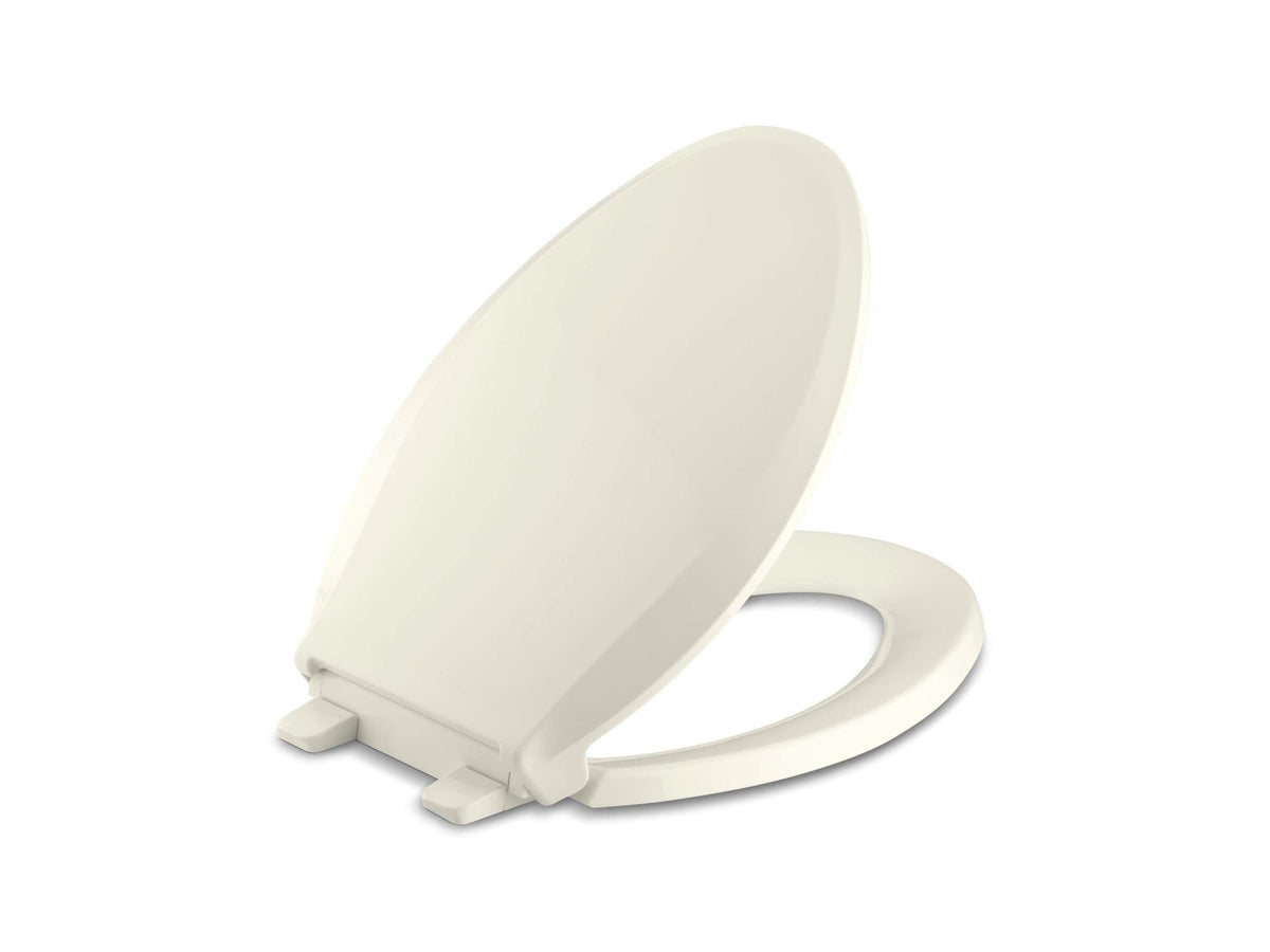 KOHLER Cachet ReadyLatch Elongated Slow Close Toilet Seat, White
