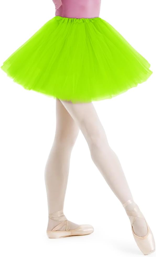Tutu Skirts for Women, Elastic 3 Layered Tulle Tutus Skirt for Adult Dance Ballet Skirts for Dress-up Parties Dancing