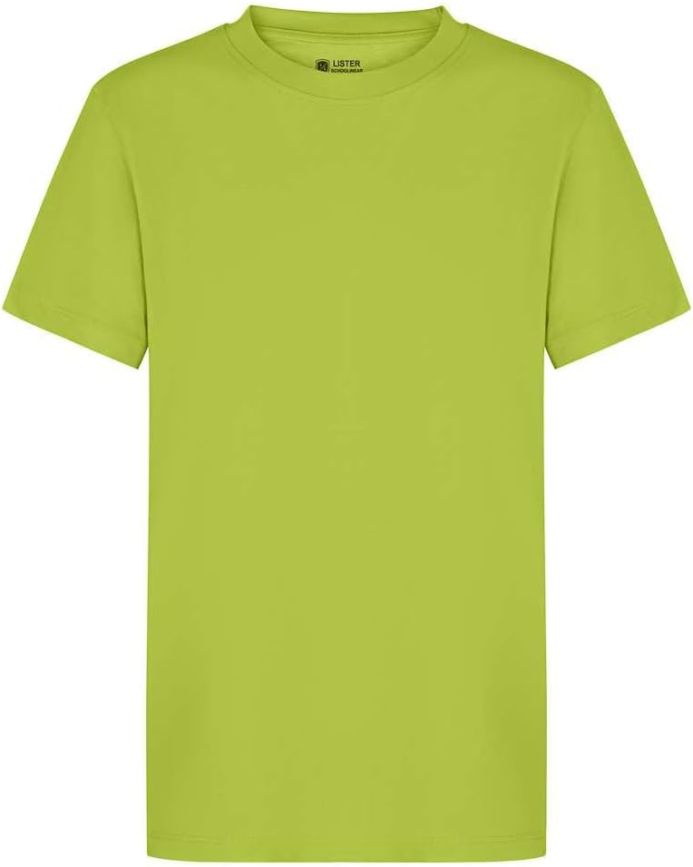 Plain Virgin T-Shirt for Children from 1 to 15 Years, 100% Cotton, Spun, Soft, Unisex, School Uniform P.E. Gym