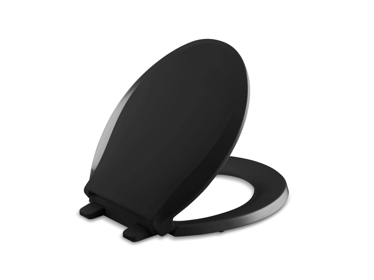 KOHLER Cachet ReadyLatch Elongated Slow Close Toilet Seat, White