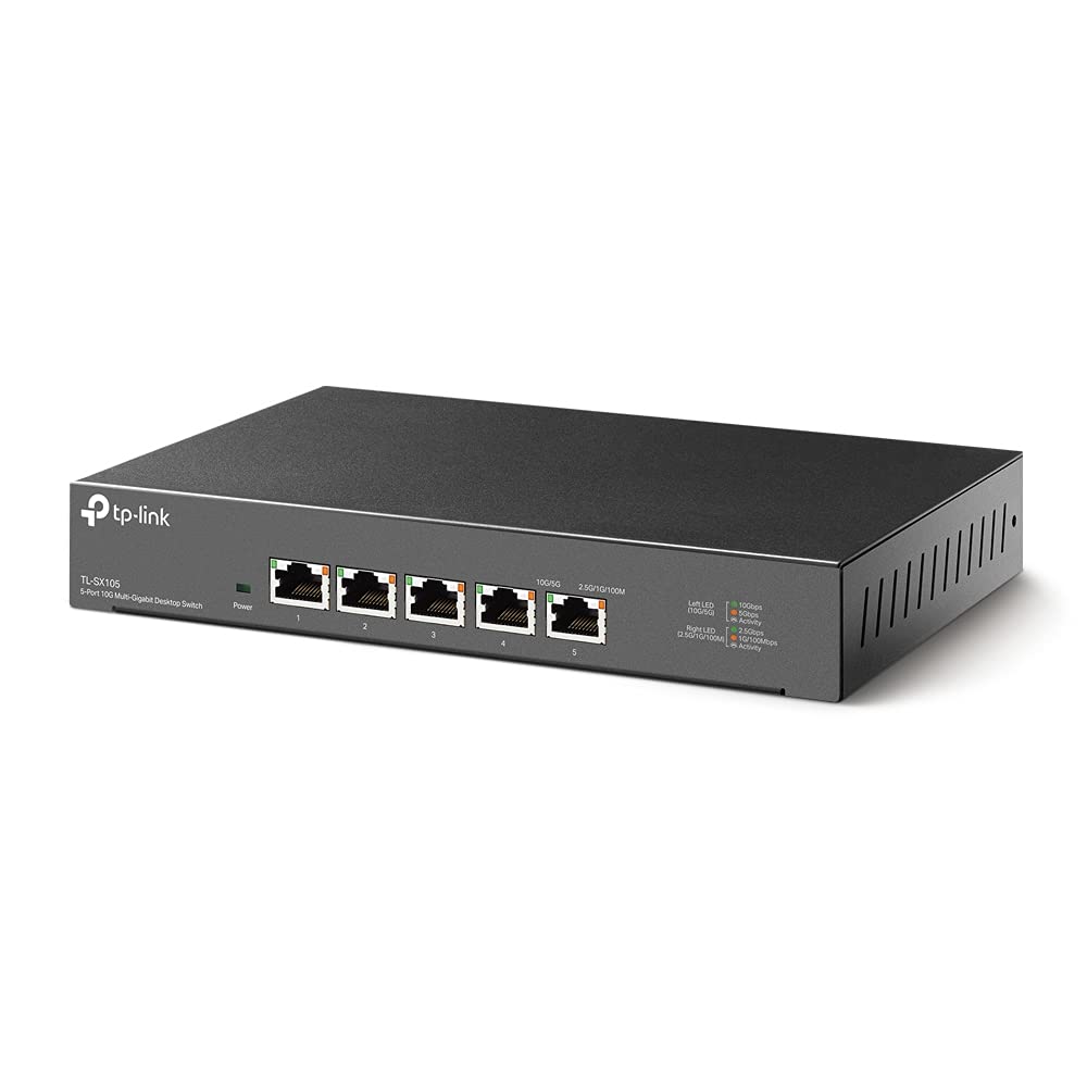 TP-Link TL-SG105S 5-Port Gigabit Network Switch, Metal Ethernet Splitter