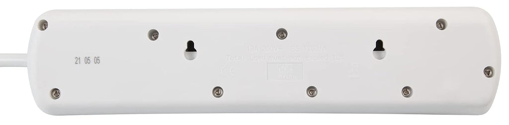 PRO ELEC PELB1768 4 Gang Individually Switched Extension Lead 10m, Grey, 4 Socket
