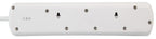 PRO ELEC PELB1768 4 Gang Individually Switched Extension Lead 10m, Grey, 4 Socket