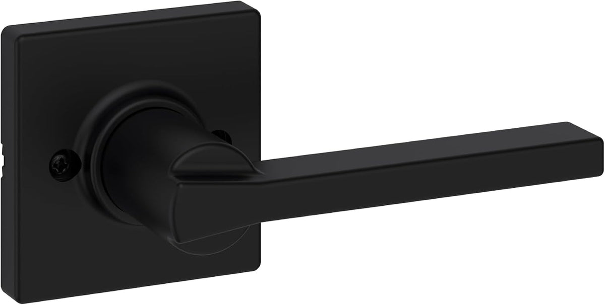 Kwikset Casey Privacy Door Lever with Lock, Matte Black