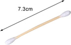 600 pk Bamboo Cotton Buds (6 x 100) by ZHIYE, 100% Biodegradable Cotton Swab with Wooden Handles for Cleaning Ear, Makeup,Keyboard,Wound etc