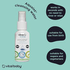 Vital Baby Aquaint Cleansing Water 50ml | Hypoallergenic, Antibacterial