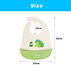 Vicloon Silicone Baby Bib, Baby Weaning Bibs, Waterproof Baby Feeding Bibs Adjustable with Wide Food Catcher Pocket Unisex Toddler Bibs