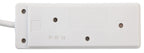 Pro Elec 2 Gang 5m Slim White Extension Lead, BS1363/A Compliant