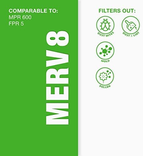Aerostar Air Filter 16x25x1 MERV 8 AC Filter, HVAC, Furnace Filter, 6 Pack