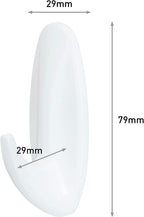 Command Medium Designer Hooks, 6 White Hooks and 9 Adhesive Strips