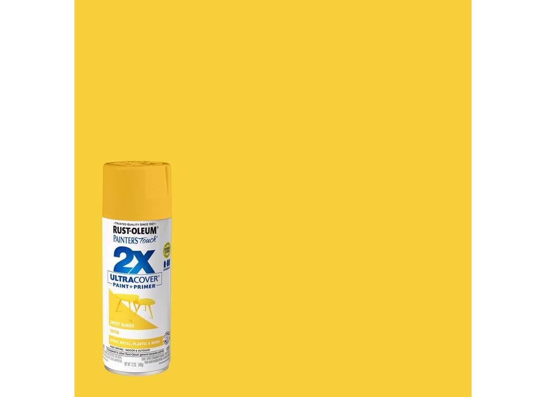Rust-Oleum 334023-6PK Painter's Touch 2X Ultra Cover Spray Paint, 12 oz, Gloss Almond, 6 Pack