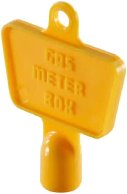 JD Brands Yellow Gas Meter Keys, Pack of 2, Durable Plastic for Standard UK Triangle Box Locks