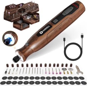HARDELL Mini Cordless Rotary Tool, 5-Speed 69pcs Kit for 3D Printer Sanding