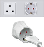European to UK Plug Adaptor 1Pack, Travel Adapter Eu to UK Plug Adapter