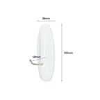 Command Medium Designer Hooks, 6 White Hooks and 9 Adhesive Strips