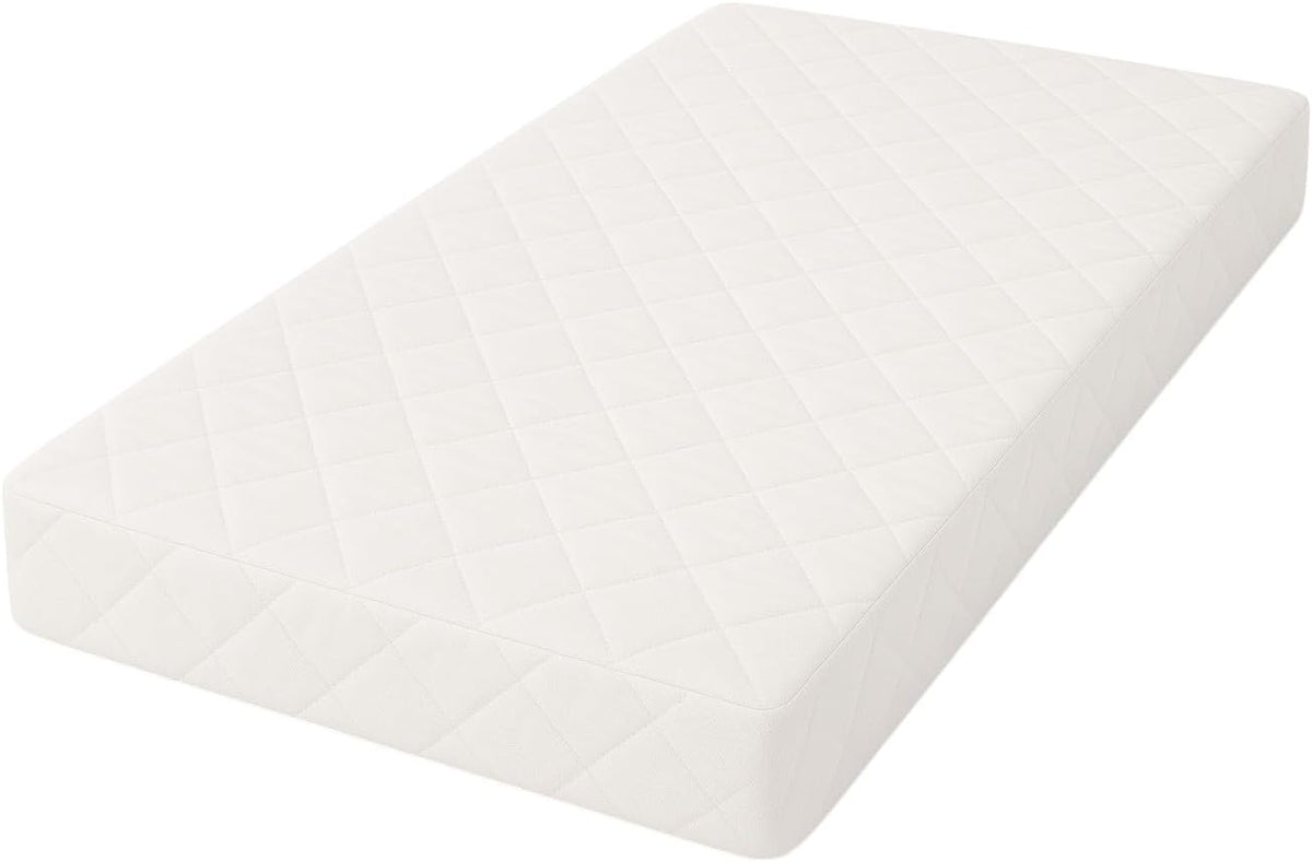 Toddler Cot Mattress 120 x 60 x 5 cm – Extra Thick Baby Mattress for Cot Beds – Quilted Polypropylene Cover – Firm Foam Support, Removable Cover – UK Made