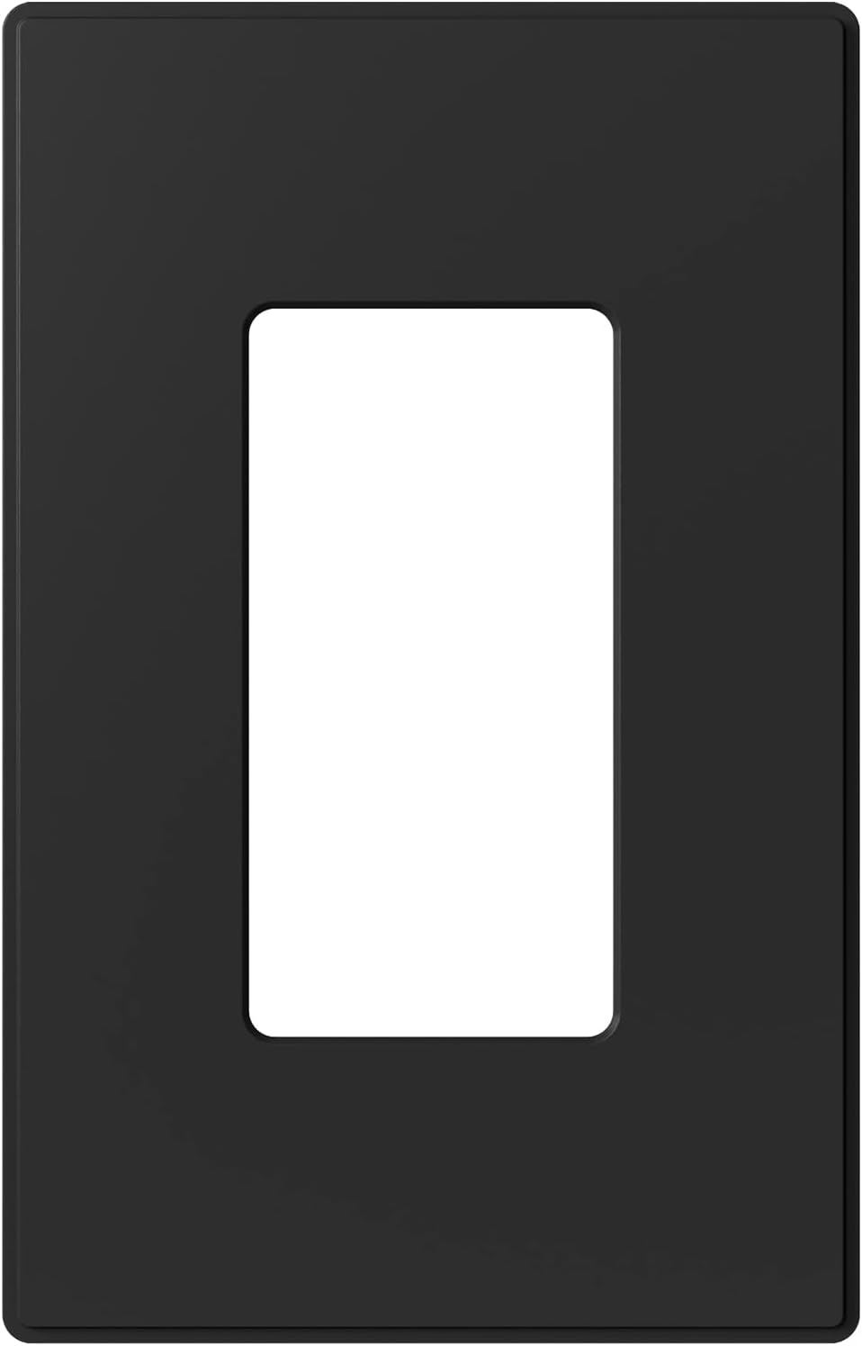 ELEGRP 2-Gang Screwless Decorative Wall Plates, Mid-Size 4.88" height x 4.94" length Unbreakable Thermoplastic Faceplate Cover for Decorator Receptacle Outlet & Switch, UL Listed (5 Pack, Matte White)