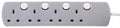 PRO ELEC PELB1768 4 Gang Individually Switched Extension Lead 10m, Grey, 4 Socket