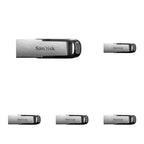 SanDisk 128GB Ultra Flair USB 3.0 Flash Drive USB stick, Memory stick with transfer speeds up to 150 MB/s, Password protection, Durable, Sleek Metal Casing Silver/Black