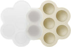 PandaEar 3 Pack Silicone Baby Food Freezer Tray with Lids, Ice Cube Trays for Freezer, Weaning Freezer Tray for Baby Food, Silicone Ice Trays Baby Food Storage Container Tray (Pink/Green/Linen)
