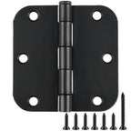 TDCHINGES Rounded Door Hinges 3.5" X 3 1/2 Inch Antique Brass 5/8" Radius
