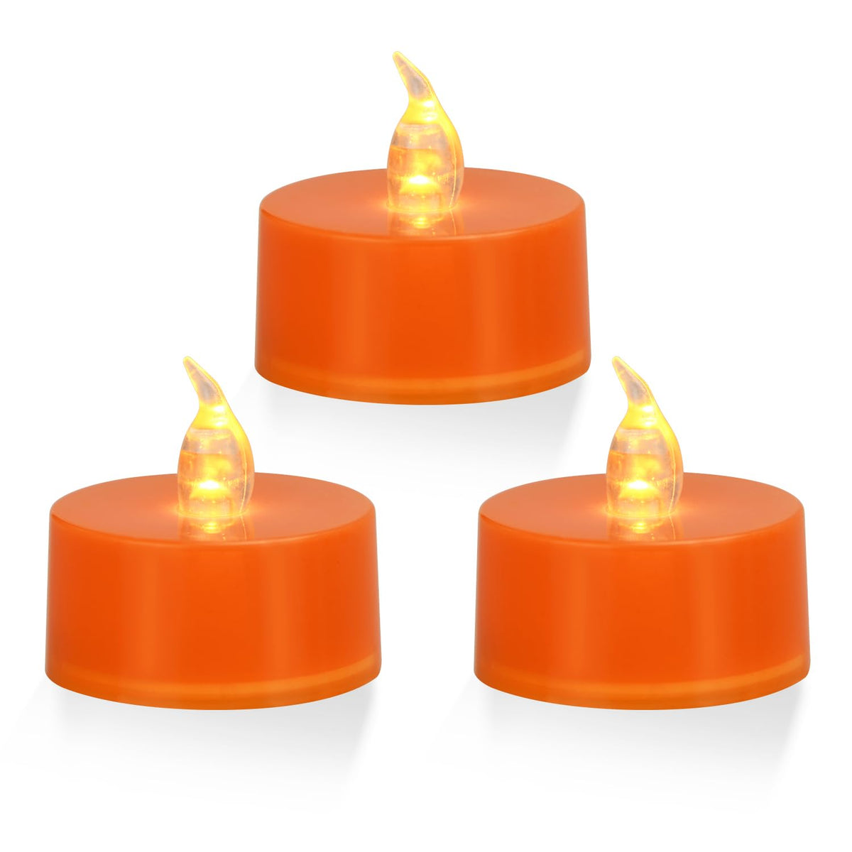 KOABY 24 Pack Pink Light Flameless Tea Lights, Pink Base, Last 100H