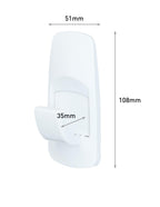 Command Medium Designer Hooks, 6 White Hooks and 9 Adhesive Strips