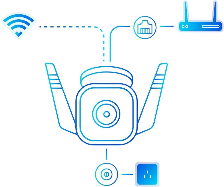 Tapo TP-Link C310 – Indoor Outdoor WiFi Surveillance Camera, 3MP Resolution, IP66 with Night Vision, Motion Detection and Instant Alarm, Control with iOS App, Android, Compatible with Alexa