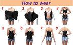 PhilaeEC Women's Plus Size Bridal Lingerie Lace up Satin Boned Corset + G-string
