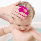 Baby Bath Brush, Baby Cradle Cap Brush, Silicone Massage Brush, Silicone Scrubbers Exfoliator Brush, Baby Skin Scrubbers Essential for Dry Skin, Cradle Cap and Eczema 2 Pack (Small-Blue&Green)
