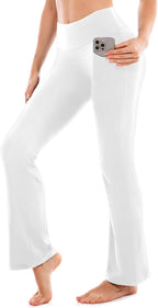 SINOPHANT Yoga Pants for Women Flared Leggings High Waisted Bootcut Trousers Womens Gym Wide Leg Workout Stretchy