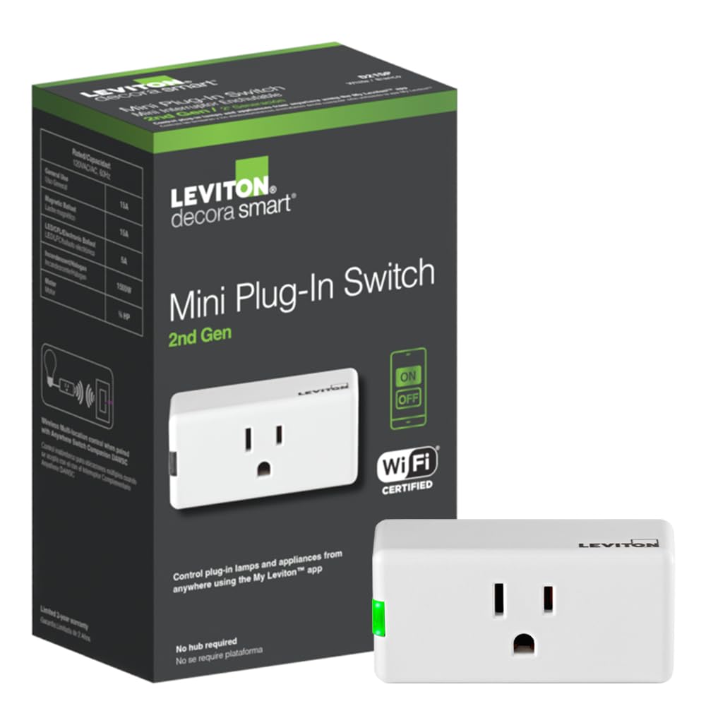 Leviton Decora Smart Switch, Wi-Fi, D315S-1RW, White