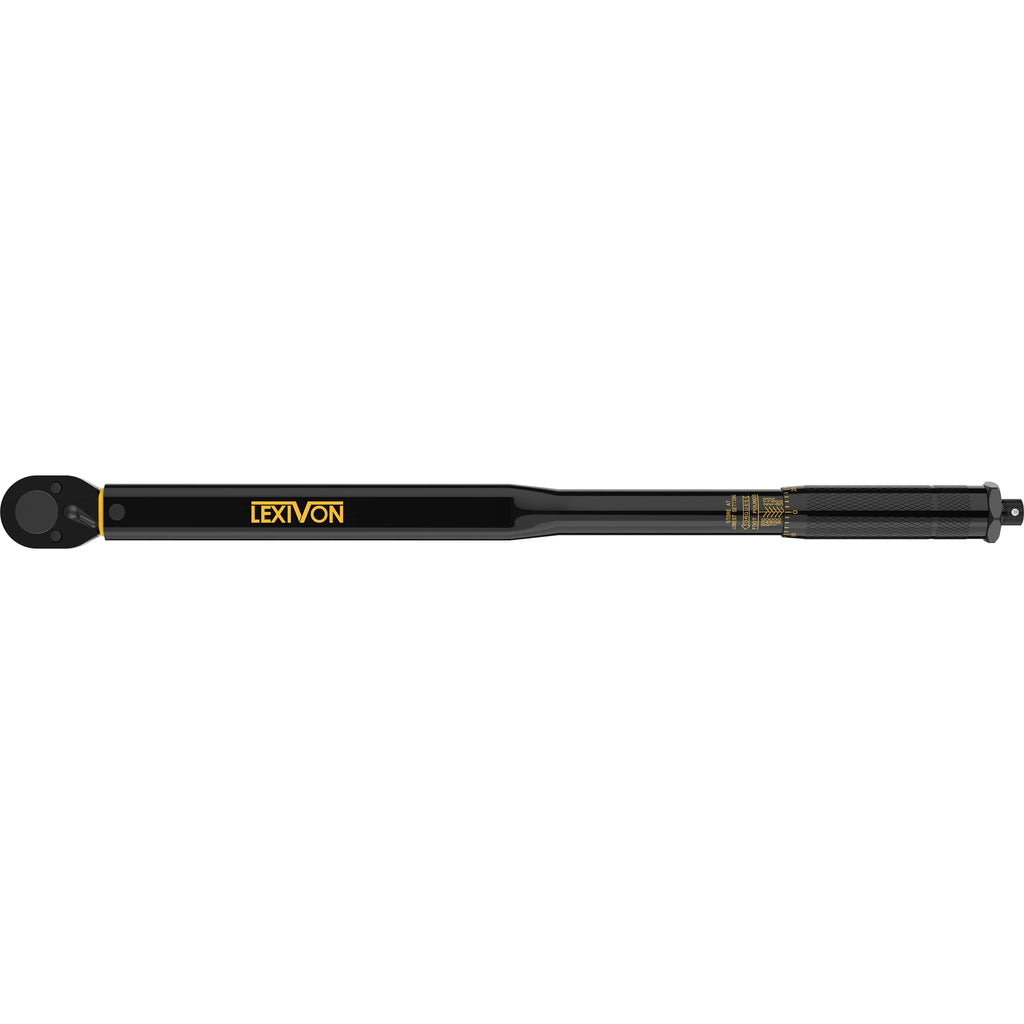 LEXIVON Torque Wrench 1/2-Inch Drive Click 10~150 Ft-Lb/13.6~203.5 Nm (LX-183)