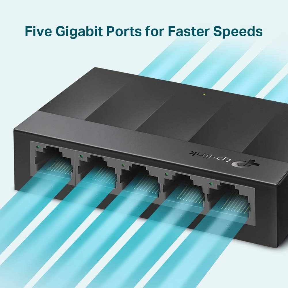 TP-Link LS1005G 5-Port Gigabit Network Switch, Ethernet Splitter