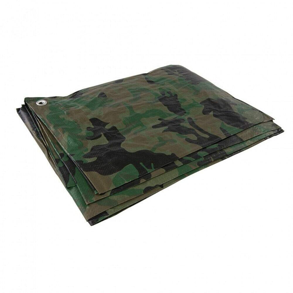 3 x 4 m Green Tarpaulin Waterproof Heavy Duty Tarp Sheet Cover, Groundsheet - Waterproof, Weatherproof, Frost-Resistant, UV Protection, Universal, Multipurpose, Reinforced Eyelets