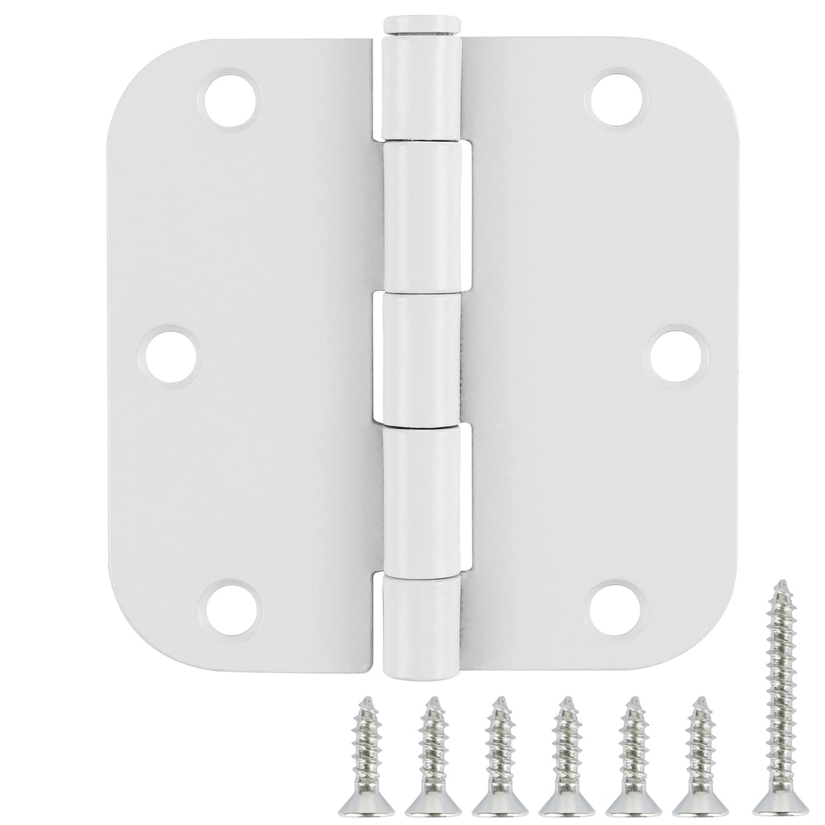 TDCHINGES Rounded Door Hinges 3.5" X 3 1/2 Inch Antique Brass 5/8" Radius