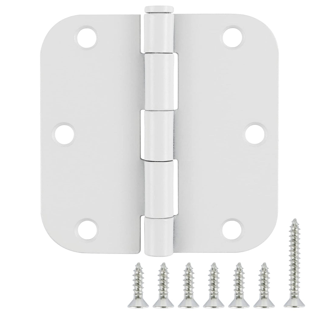 TDCHINGES Rounded Door Hinges 3.5" X 3 1/2 Inch Antique Brass 5/8" Radius