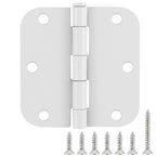 TDCHINGES Rounded Door Hinges 3.5" X 3 1/2 Inch Antique Brass 5/8" Radius