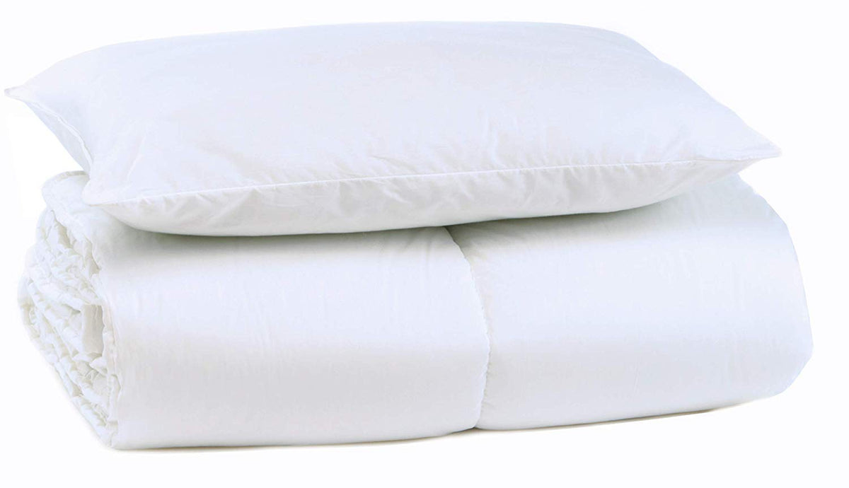 Adam Home 4.5 Tog Toddler Duvet and Pillow Set 100% Microfibre Anti-Allergy Lightweight Cot Bed (Duvet 120x150 cm) & (Pillow 40x60 cm) Hypoallergenic and Machine Washable Cot