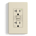 ELEGRP GFCI Outlet 20 Amp, Self-Test GFI Electrical Outlet with Thinner Design, TR Tamper Resistant GFCI Receptacle, Ground Fault Circuit Interrupters with Wall Plate, UL Listed, Light Almond, 1 Pack