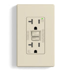ELEGRP GFCI Outlet 20 Amp, Self-Test GFI Electrical Outlet with Thinner Design, TR Tamper Resistant GFCI Receptacle, Ground Fault Circuit Interrupters with Wall Plate, UL Listed, Light Almond, 1 Pack