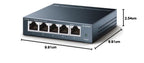 TP-Link TL-SG105S 5-Port Gigabit Network Switch, Metal Ethernet Splitter
